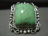 One Of The Biggest And Best Navajo Gaspeite Native American Jewelry Silver Ring-Nativo Arts