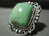 One Of The Biggest And Best Navajo Gaspeite Native American Jewelry Silver Ring-Nativo Arts