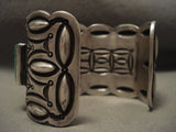 One Of The Biggest And Best Vintage Navajo Native American Jewelry jewelry 'Squared Green Turquoise' Bracelet-Nativo Arts