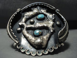 One Of The Biggest And Craziest Vintage Navajo Native American Jewelry jewelry Turquoise Bracelet Necklace Set-Nativo Arts