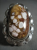 One Of The Biggest Ever Navajo Agate Sterling Native American Jewelry Silver Tso Family Ring-Nativo Arts