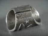 One Of The Biggest Ever Navajo Tufa Cast Dragonfly Turquoise Native American Jewelry Silver Ring-Nativo Arts