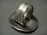 One Of The Biggest Ever Vintage Navajo Royston Turquoise Native American Jewelry Silver Ring Old-Nativo Arts