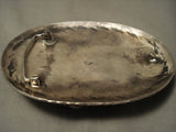 One Of The Biggest Ever Vintage Navajo Turquoise Native American Jewelry Silver Buckle Old-Nativo Arts