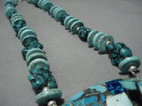 One Of The Biggest Vintage Native American Jewelry Navajo Santo Domingo Turquoise Necklace-Nativo Arts