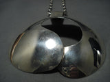 One Of The Biggest Vintage Native American Jewelry Navajo Sterling Silver Necklace Old-Nativo Arts