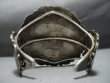 One Of The Biggest Vintage Native American Jewelry Zuni Turquoise Sterling Silver Sun Bracelet Old-Nativo Arts