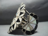 One Of The Biggest Vintage Native American Jewelry Zuni Turquoise Sterling Silver Sun Bracelet Old-Nativo Arts
