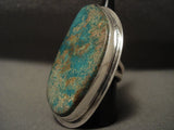 One Of The Biggest Vintage Navajo Royston Turquoise Native American Jewelry Silver Ring-Nativo Arts