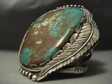 One Of The Biggest Vintage Navajo Royston Turquoise Sterling Native American Jewelry Silver Bracelet-Nativo Arts