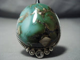 One Of The Biggest Vintage Navajo Royston Turquoise Sterling Native American Jewelry Silver Ring-Nativo Arts