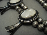 One Of The Biggest Vintage Navajo Sterling Native American Jewelry Silver Squash Blossom Necklace Old-Nativo Arts
