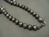 One Of The Biggest Vintage Navajo Sterling Native American Jewelry Silver Squash Blossom Necklace Old-Nativo Arts