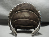 One Of The Biggest Vintage Navajo Turquoise Native American Jewelry Silver Bracelet Old-Nativo Arts