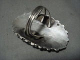 One Of The Biggest Vintage Navajo Turquoise Native American Jewelry Silver Ring Old-Nativo Arts