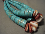 One Of The Biggest Vintage Santo Domingo Turquoise Necklace-Nativo Arts