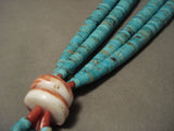One Of The Biggest Vintage Santo Domingo Turquoise Necklace-Nativo Arts