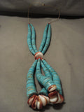 One Of The Biggest Vintage Santo Domingo Turquoise Necklace-Nativo Arts