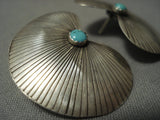 One Of The Closest Channel Native American Jewelry Silver Works Vintage Navajo Turquoise Native American Jewelry Silver Earrings-Nativo Arts
