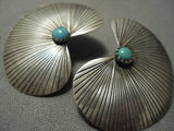 One Of The Closest Channel Native American Jewelry Silver Works Vintage Navajo Turquoise Native American Jewelry Silver Earrings-Nativo Arts
