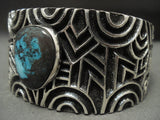 One Of The Finest Ever Navajo Aaron Anderson Turquoise Native American Jewelry Silver Bracelet-Nativo Arts