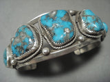 One Of The Finest Ever Vintage Navajo Persin Turquoise Native American Jewelry Silver Bracelet Old-Nativo Arts