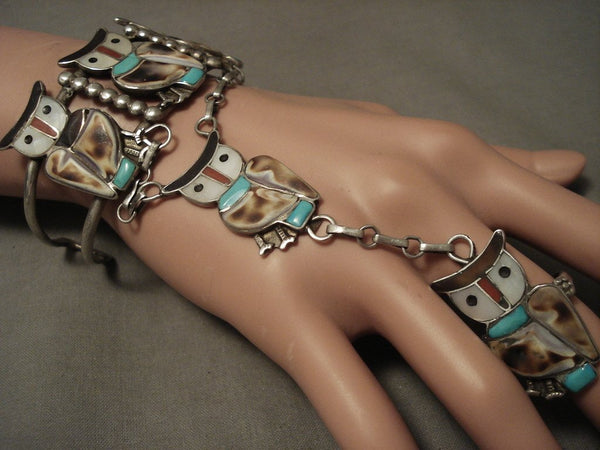 Cheap New Women Boho Retro Celebrity Turquoise Slave Chain Ring Bracelet  Hand Harness Gift Charm Pendant | Joom