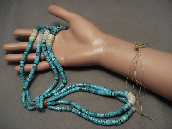 One Of The Finest Old Santo Domingo Turquoise Necklace-Nativo Arts