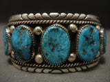 One Of The Finest Old Zuni Turquoise Native American Jewelry Silver Bracelet-Nativo Arts