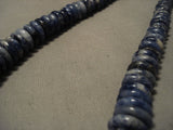 One Of The Finest Vintage Navajo Lapis Native American Jewelry Silver Necklace-Nativo Arts