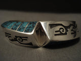 One Of The Finest Vnavajo Lonn Parker Spiderweb Turquoise Native American Jewelry Silver Bracelet-Nativo Arts
