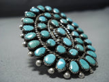 One Of The Finst Vintage Navajo Turquoise Sterling Silver Native American Jewelry Ring-Nativo Arts