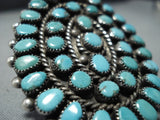 One Of The Finst Vintage Navajo Turquoise Sterling Silver Native American Jewelry Ring-Nativo Arts