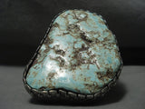 One Of The Largest #8 Turquoise In The World Vintage Navajo Native American Jewelry jewelry Bracelet-Nativo Arts