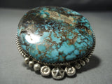 One Of The Largest Ever Navajo Royston Turquoise Sterling Native American Jewelry Silver Ring-Nativo Arts