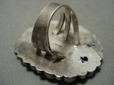 One Of The Largest Ever Vintage Navajo Old Sleeping Beauty Turquoise Native American Jewelry Silver Ring-Nativo Arts