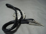 One Of The Largest Navajo Singer Family Turquoise Native American Jewelry Silver Bolo Tie-Nativo Arts