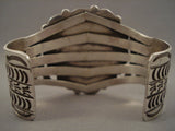 One Of The Largest Teardrop Turquoise Navajo Native American Jewelry Silver Bracelet-Nativo Arts