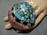 One Of The Largest Vintage Native American Zuni Native Amerian Turquoise Ring Old-Nativo Arts