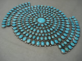 One Of The Largest Vintage Navajo Turquoise Native American Jewelry Silver Pin Pendant Old-Nativo Arts