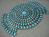 One Of The Largest Vintage Navajo Turquoise Native American Jewelry Silver Pin Pendant Old-Nativo Arts