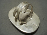 One Of The Largest Yazzie Royston Turquoise Vintage Navajo Native American Jewelry Silver Ring-Nativo Arts