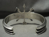 One Of The Most Unique Aaron Anderson Native American Jewelry Silver Arrow Bracelet-Nativo Arts