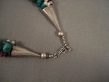 One Of The Most Unique Ever Vintage Navajo Turquoise Native American Jewelry Silver Necklace-Nativo Arts