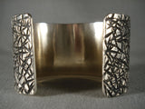 One Of The Most Unique Vintage Navajo All Native American Jewelry Silver Mosaic Bracelet-Nativo Arts