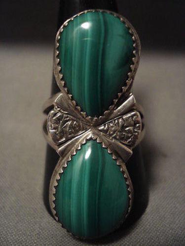 ONE OF THE MOST UNIQUE VINTAGE NAVAJO KEE JOE BENALLY (D.) SILVER RING-Nativo Arts