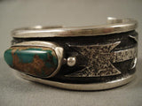 One Of The Most Unique Vintage Navajo Native American Jewelry jewelry Wil Begay Royston Turquoise Bracelet-Nativo Arts