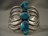 One Of The Most Unique Vintage Navajo Native American Jewelry jewelry Wilson Begay Turquoise Bracelet-Nativo Arts