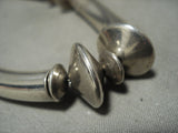 One Of The Most Unique Vintage Navajo 'Native American Jewelry Silver Handmade Tubule' Necklace Old-Nativo Arts