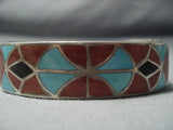 One Of The Oldest Inlay Turquoise Ingot Native American Jewelry Silver .999 Bracelet-Nativo Arts